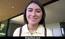 stepdad helps his stepdaughter complete the facial challenge