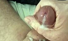 Cum explodes from small cock in close up