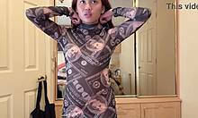 emma p tries on lingerie and gets fully naked