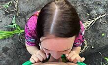 Stepsister got nervous in the cornfield and found comfort in her stepbrothers big cock