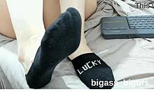 black socks ankle socks feet feet fetish sock fetish