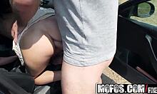 stranded teen 18+s - elisabeth - taking a ride with two swingers - mofos