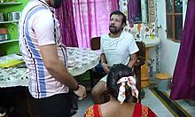 Want to see real indian wife take double penetration in homemade threesome?