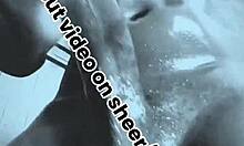 Mature woman masturbates fast with huge black toy