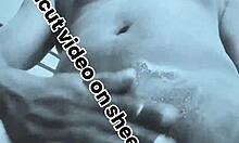 Mature woman masturbates fast with huge black toy