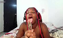This little 18+ ghetto ebony thot loves deepthroating for cum in mouth