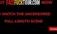 Tiny Latina Gags On Huge Cock Face Fuck