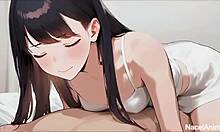 College girlfriend hinano sakura in anime style