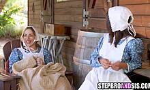 amish stepsisters share 1 cock