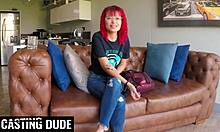 petite redhead latina stretched by big cock