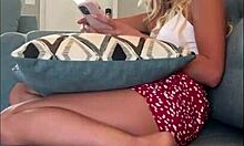 naughty fun with phone and stepsis