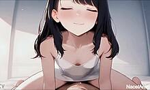 College girlfriend hinano sakura in anime style