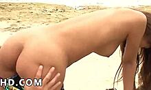horny asian damsel yui nanase takes hardcore bj on beach and gets creampied
