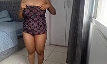 Housewife fingers her wet pussy while neighbor watches through window