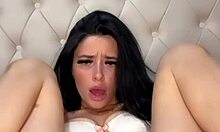 Horny british slut plays with herself on webcam