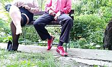 Stockings In My Stepmothers Hands During Outdoor Play