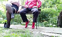 Stockings In My Stepmothers Hands During Outdoor Play