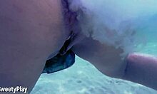 Ocean Underwater Milk Anal Enema For Curvy Milf