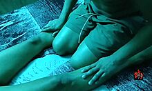 milf gives tantric massage to cute young brunette