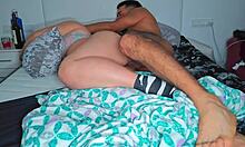 my stepbrother greets me in the morning by fucking me very hard while my wet orgasms soak my bed
