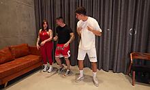 Private Yoga Class Ended In Very Hot Threesome With Devil Khloee