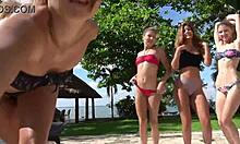 girls enjoy a fun holiday dance together outdoors