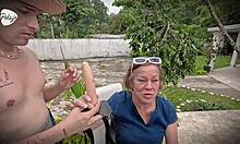 Perv Grandma Hires Young Gardener And Ends Up Fucking Him Hard In The Ass