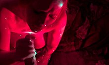 Real public sex in a nightclub with redhead wife