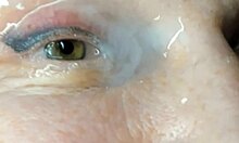 i cummed a huge load right on her eye