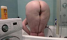 Busty MILF SHAVES Legs Exposed!