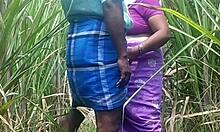 indian village couple has outdoor sex by the ranch