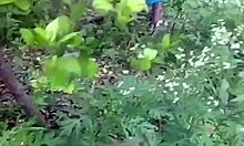 indian village couple has outdoor sex by the ranch
