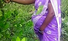 indian village couple has outdoor sex by the ranch
