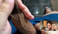 react to beautiful pov blowjob with huge triple cumshot
