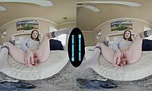 lethal hardcore vr - long legged cutie athena heart wants dick over dildo
