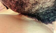 bearded man eats pussy extreme close-up - hard fingering until she cums hard on his tongue