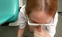 hardcore anal sex with a female doctor a man cum on her face and in mouth when she sucked a cock