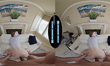 lethal hardcore vr - long legged cutie athena heart wants dick over dildo