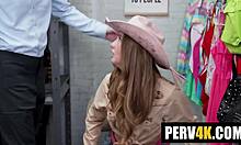 horny cowgirl thief caught and fucked kimmie haze