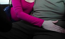 Cute redhead swallows cum after ride