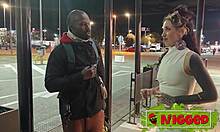 buttplug slut cant see the black cock fucking her fedora morelli blindfolded interracial on nigged