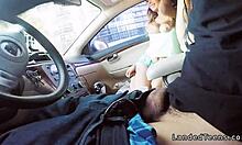 busty mexican teen blows in car pov