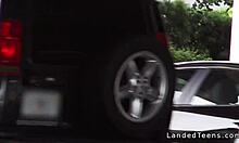 busty mexican teen blows in car pov