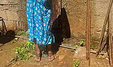 Maid bathing outdoor and indoor
