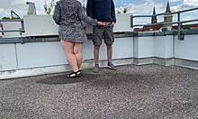 Plump Mother In Law Feels Humiliated By Urine Splashing On Legs