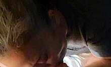 Latina granny sucks bbc before bed
