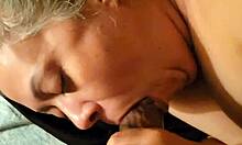 Latina granny sucks bbc before bed