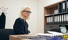 Loan4k amateur office sex with a slutty cheater and a loan manager