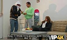The workout failed after she saw his huge dick