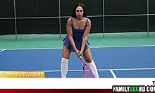 hot tennis player threesome fucks step cousins
